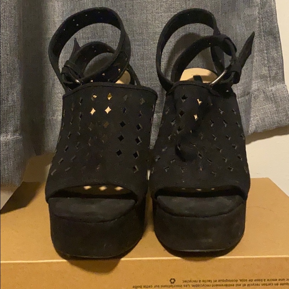 Zara chunky platform sandal heels